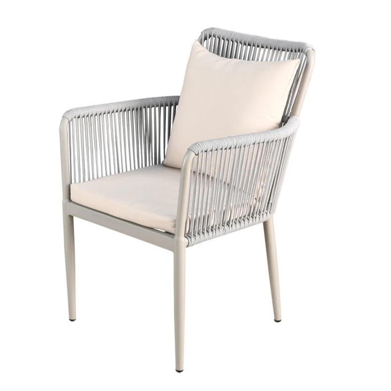 Modern Nordic Rope Bistro Chair French Vietnam Sillas Para Restaurant Outdoor Dining Chair