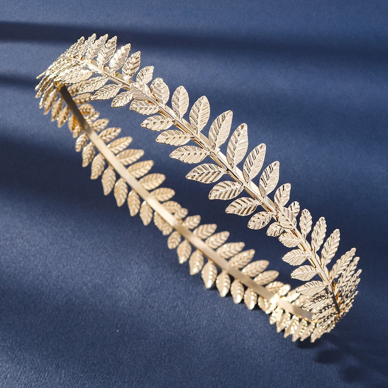 Halloween Greek Goddess Crown Gold Leaf Headband Tiara Roman Costume Accessories Brides Weddings Headdress For Girlfriend Diadem image 4