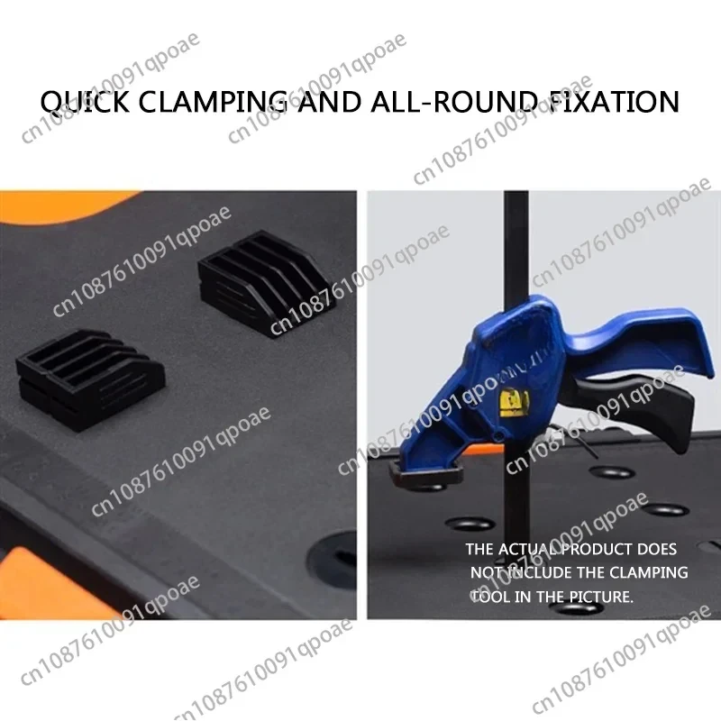 7-In-1 Multifunctional Workbench Diy Console Trolley Stainless Steel Horse Stool Scaffolding Mobile Platform