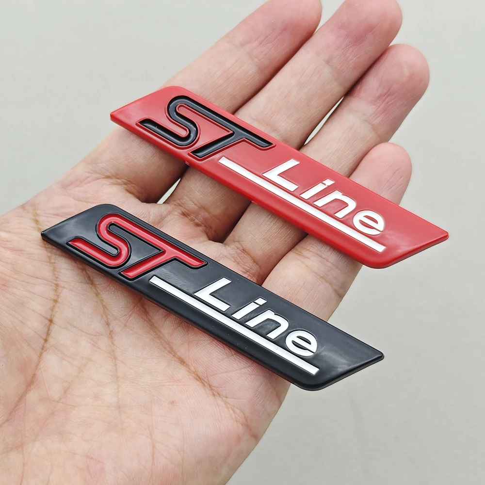 ثلاثية الأبعاد ABS شارة السيارة Stline شعار ST خط شعار الحاجز جذع ملصق لفورد فوكس فييستا بوما فييستا كوغا مونديو اكسسوارات السيارات #5