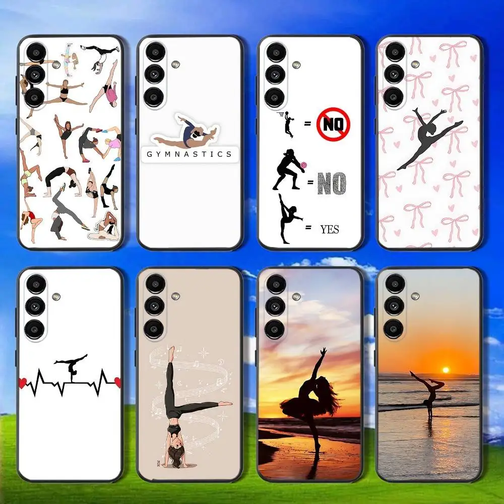 

Love Gymnastics sports Phone Case For Samsung Galaxy A13,A21s,A22,A31,A32,A52,A53,A71,A80,Soft Black Shell
