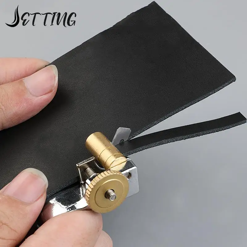 1pcs Ring Type Strip Cutter Leather Shoulder Strap Leather Rope Cutter Handheld Portable Strip Cutter Manual Leather Art Tool