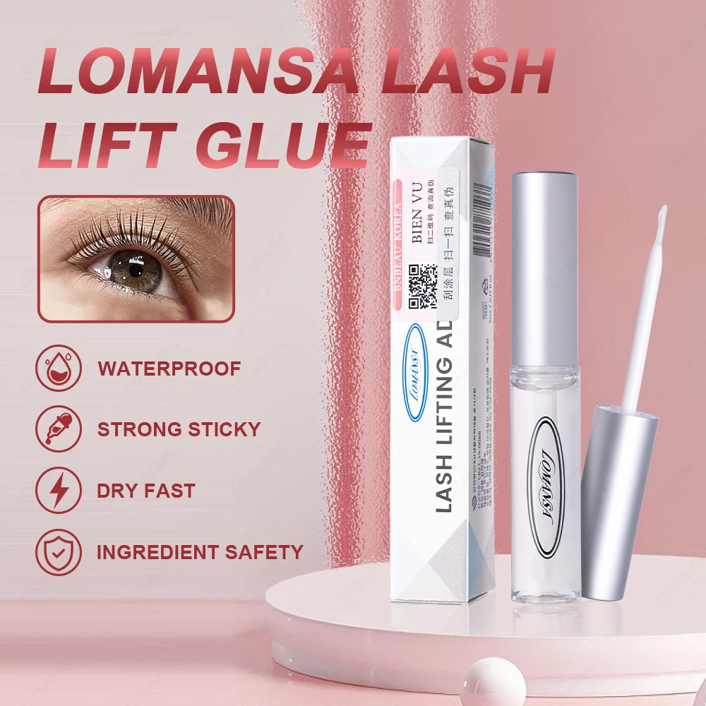 10Bottles 5ML Lomansa Glue For Eyelashes Lifting Perming Lift Eyelash Curling Adhesive Long Lasting Lashes Lift Curl Glue