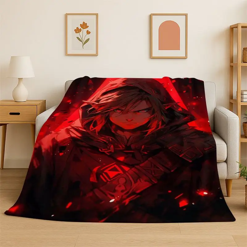 Classic Z-Zelda Cartoon Games Soft Flannel Throw Blanket,Cozy Blanket for Bed,Couch,Sofa,Bedroom,Living Room,Picnic kids Camping