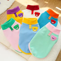 Winter Dog Clothes Soft Fleece Dog Vest Warm Puppy Jacket Coat Bear Pattern Cat Vest Pullovers Pet Outfits Bichon Frise Clothes