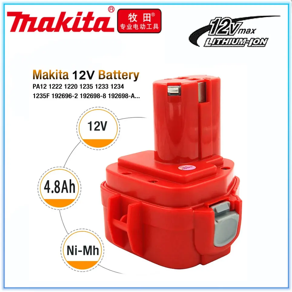 Makita PA12 12V 48000mAh Ni-CD Rechargeable Batteries Replacement Battery 12V Power Tools Bateria 1220 1222 1235 1233S 6271D