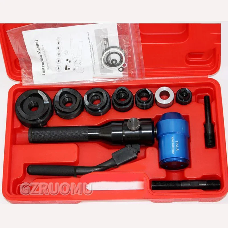 TPA-8 Hydraulic Hole Opener Portable Stainless Steel Metal Plate Punching Tool Hydraulic Hole Punch For Mild Steel 16.5-60.8MM