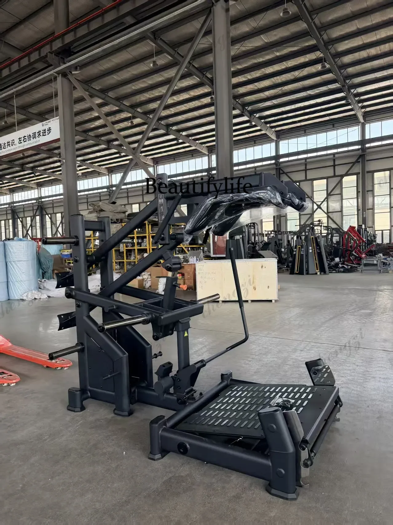 Heavy-Duty Steel Hip Leg Squat Trainer for Gym Commercial Use Thickened Frame Private Strength Training Equipment