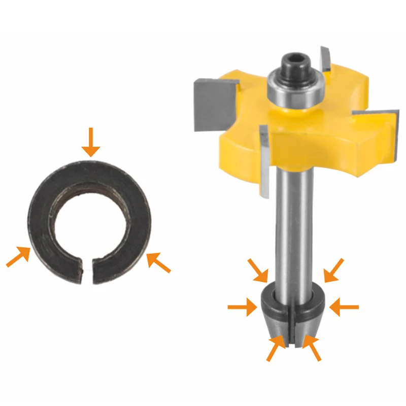 1/3/5Pcs 6mm 6,35mm 8mm Fräser Spannzange Adapter Trimmen Maschine Elektrische Grinder Chuck zubehör Power Werkzeug Teile – Detail 5