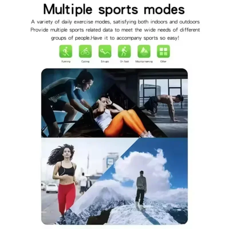 7 أشرطة ساعة جديدة S100 Ultra Smartwatch 2.2 HD Amoled شاشة دائرية ECG مراقبة Reloj inteligente مع حافظة واقية