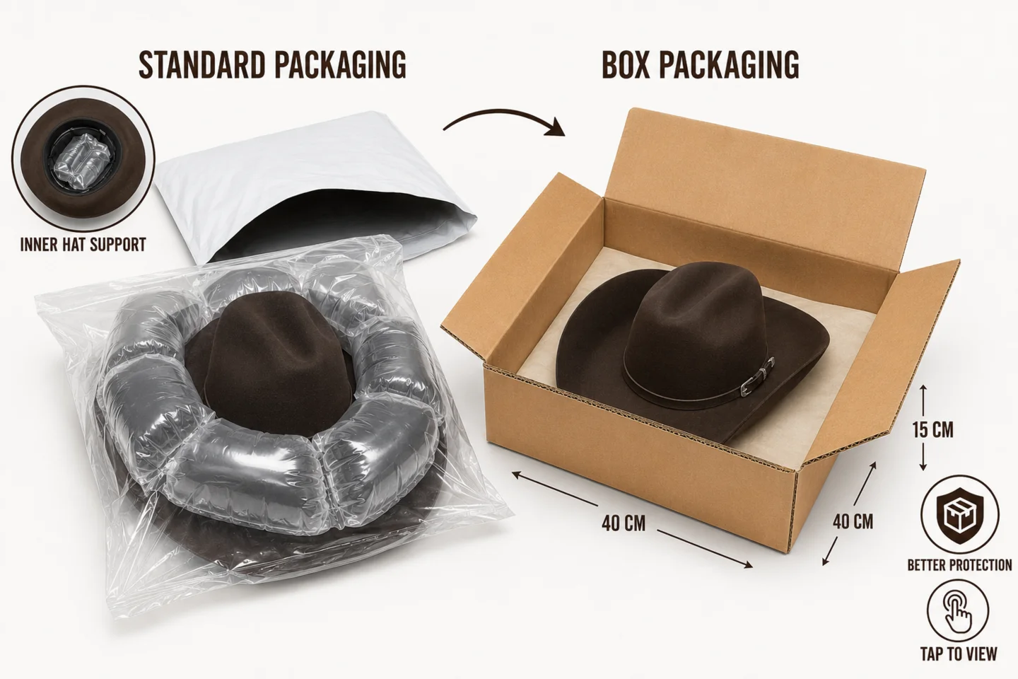 USPOP 100% Wool Felt Cowboy Hat with Belt Buckle 4 Sizes Wide Brim Jazz Hat Autumn Winter Fedoras
