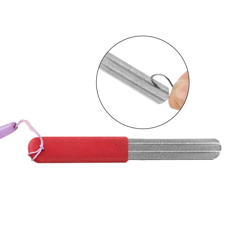 1/5pcsFishing Hook Sharpener Anti-skid Portable Three grooves Sharpeners Grinder Accessories for Fishing Tools