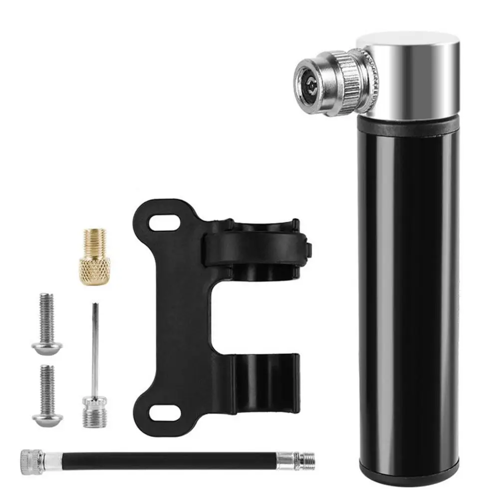 Bicycle Mini Pump Portable Aluminum Alloy Bicycle Hand Air Pump Schrader Presta Valve Mouth Universal Handheld Air Pump
