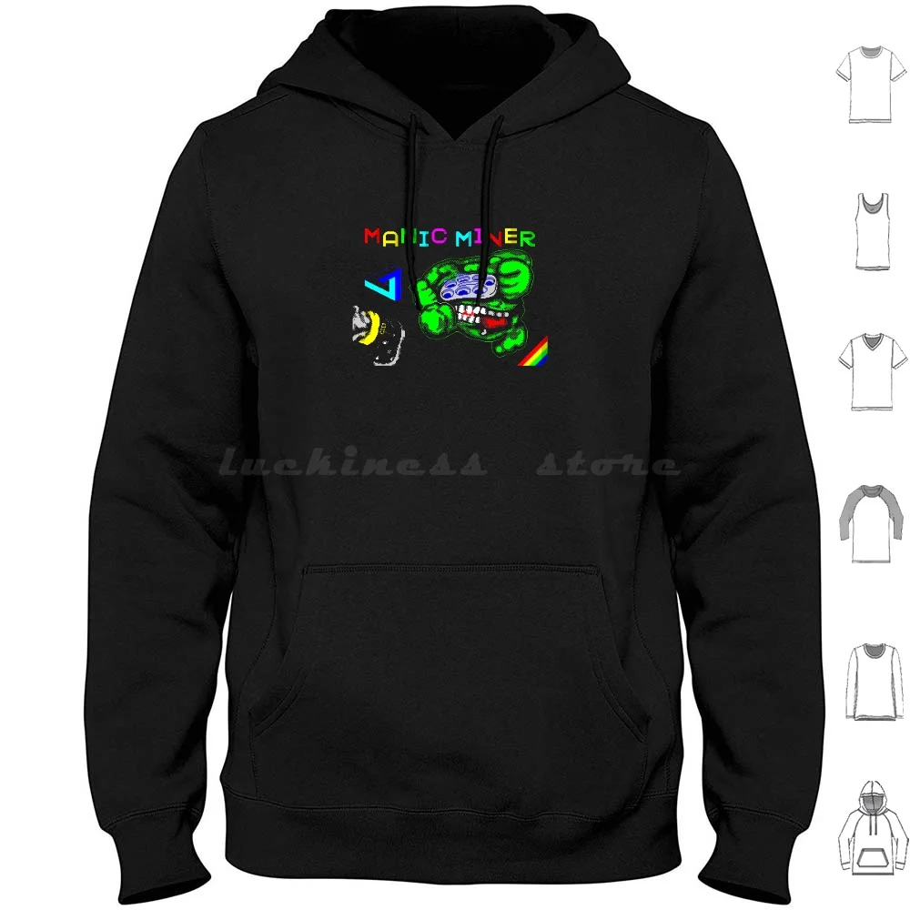 Manic Miner 5 Hoodies Long Sleeve Dvg Dizionario Dei Videogiochi Manic Miner Spectrum Zx Zx Spectrum 80s Retro