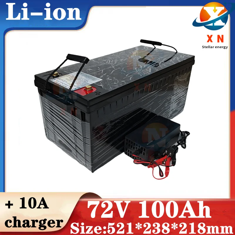 

waterproof lithium 72V 100AH li ion battery With BMS for 5000W 8000W scooter AGV demo Go Cart Skateboard bike +10A charger