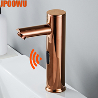 Rose Gold Touchless Faucet Basin Smart Infrared Motion Sensor Tap Modern Luxury Sink Induction Crane Deck Mount Washbasin Grifos