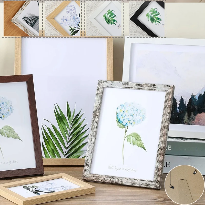 

Wooden Photo Frame For Wall Hanging Holder Desktop Decor High Quality Home Decorative Picture Frame DIY Photo Frame Easy To Hang