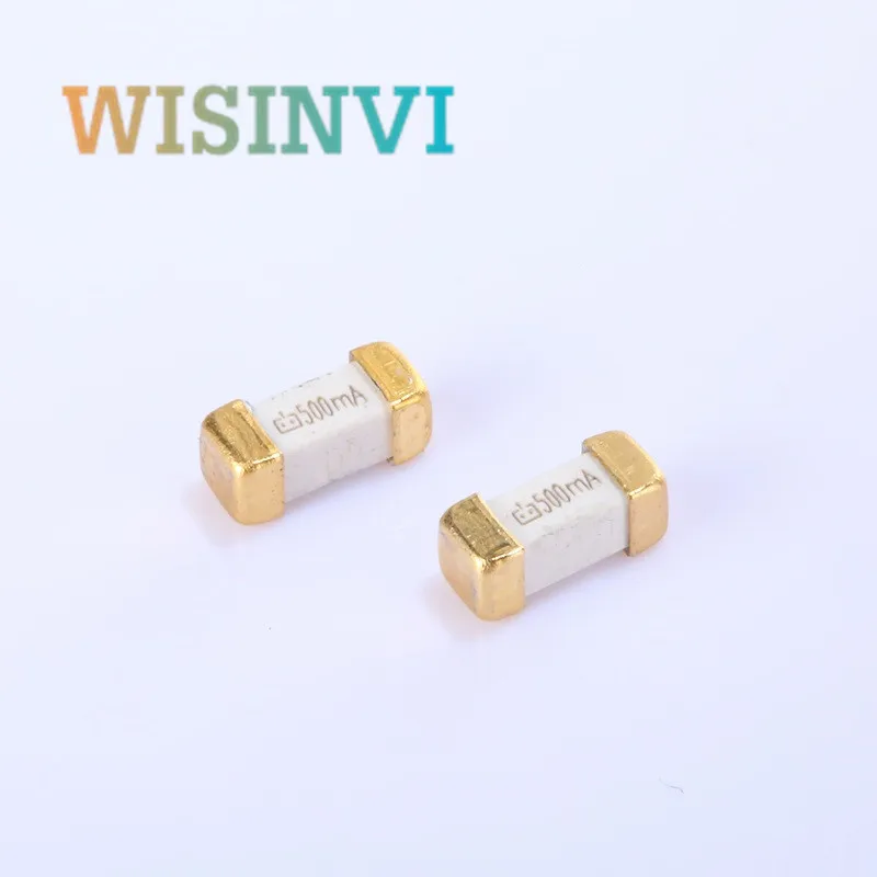 50 PCS Gold Foot WDS2410-T050 1808 2410 500MA  0.5A SMD Fast Blow Fuse 2410 125V 220V 250V  Ultra-rapid Fuses