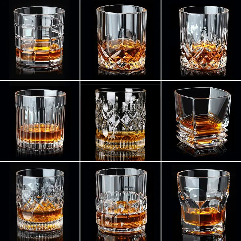 

1PCS Whiskey Glass, Old Fashioned Rocks Glasses Tumblers, Glassware for Cocktail Scotch, Bourbon, Gin, Voldka, Brandy