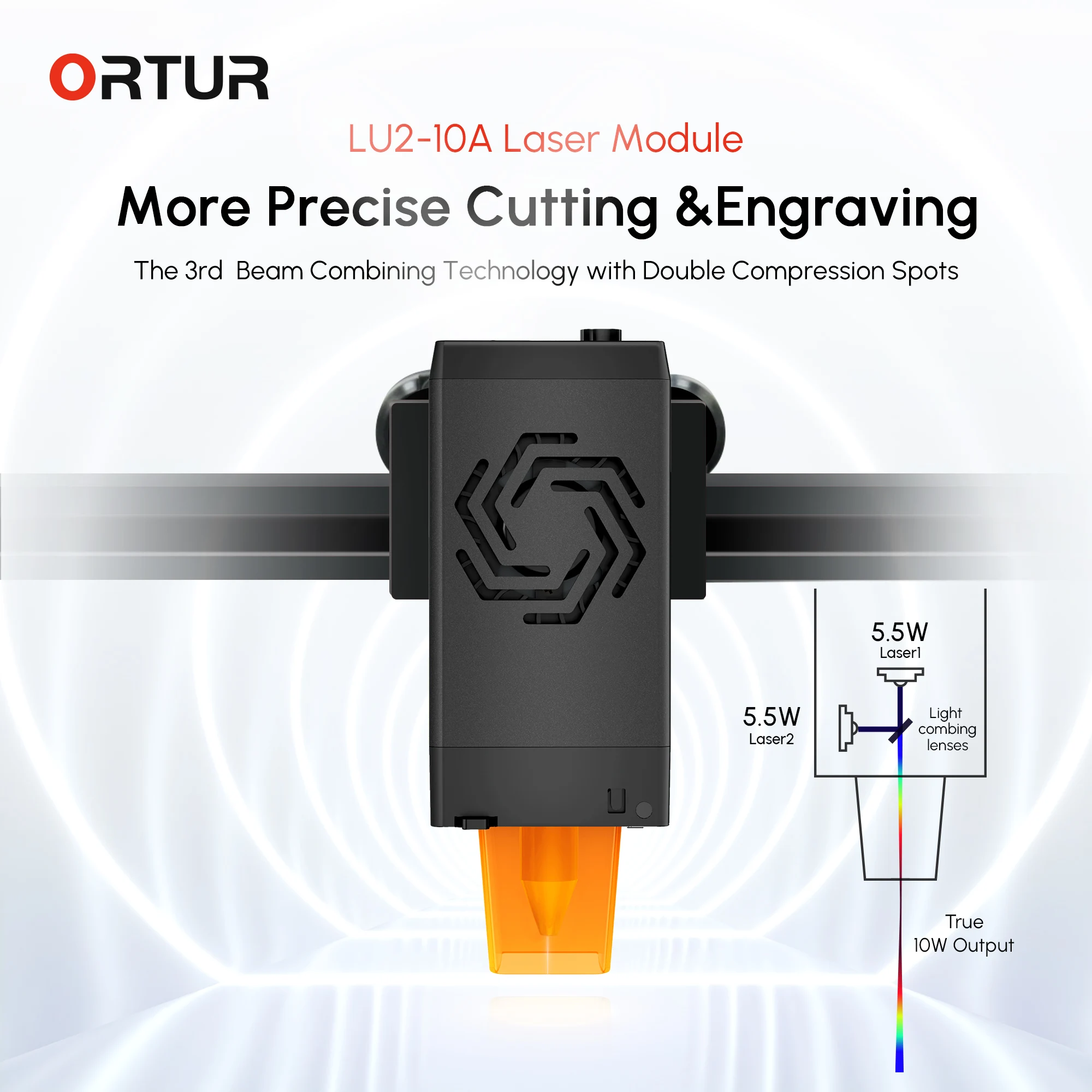 Ortur 10W CNC Laser Module Cutting Tools Compressed spot technology 10W laser head Engraving Cutting Machine Engraved Stainless