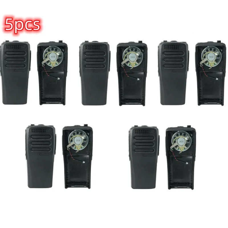 

Lot5 Black Walkie Replacement Repair Housing Cover Case kit With Speaker Fit For CP200D DEP450 XIR P3688 DP1400 Two Way Radio