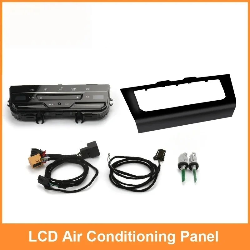 Para VW Passat B8 Climatronic LCD A/C Panel de control de clima con interruptor de asiento calefactable delantero