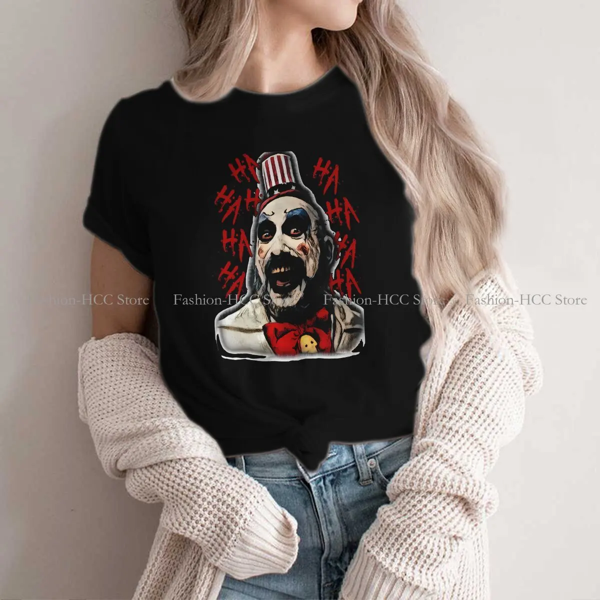 House Of 1000 Corpses Horror Movie Polyester TShirt for Women OMG Soft Casual Tee T Shirt Novelty New Design