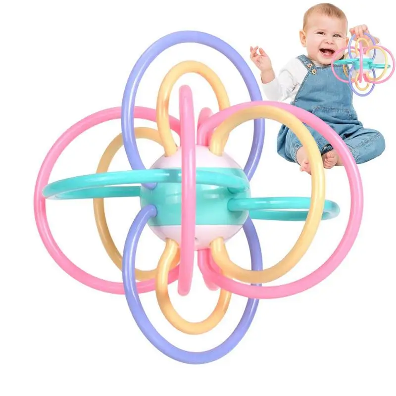 

Baby Teether Toys Bany Sensory Teething Rattle Rattle Baby Toys Chew Toys Teething Ball Rattle Teethers Toys Grasping Activities