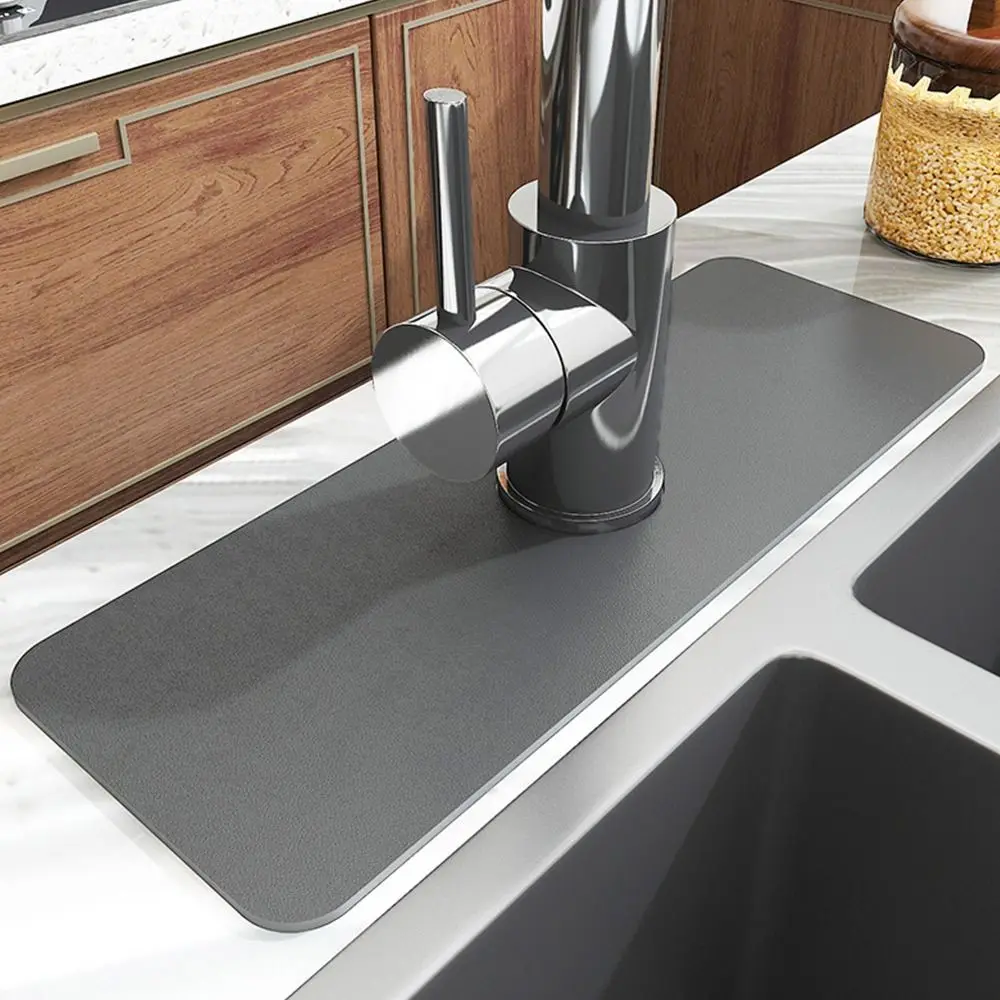 Diatomite Faucet Draining Mat Multifunction Convenient Non-Slip Absorbent Pad Splash Sink Splash Mats