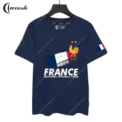 France Style Cotton Mens Womens Kids Printed Vintage Football TShirt Soccer T-shirts Clothes Child 3-14y Unisex Summer Tee Tops