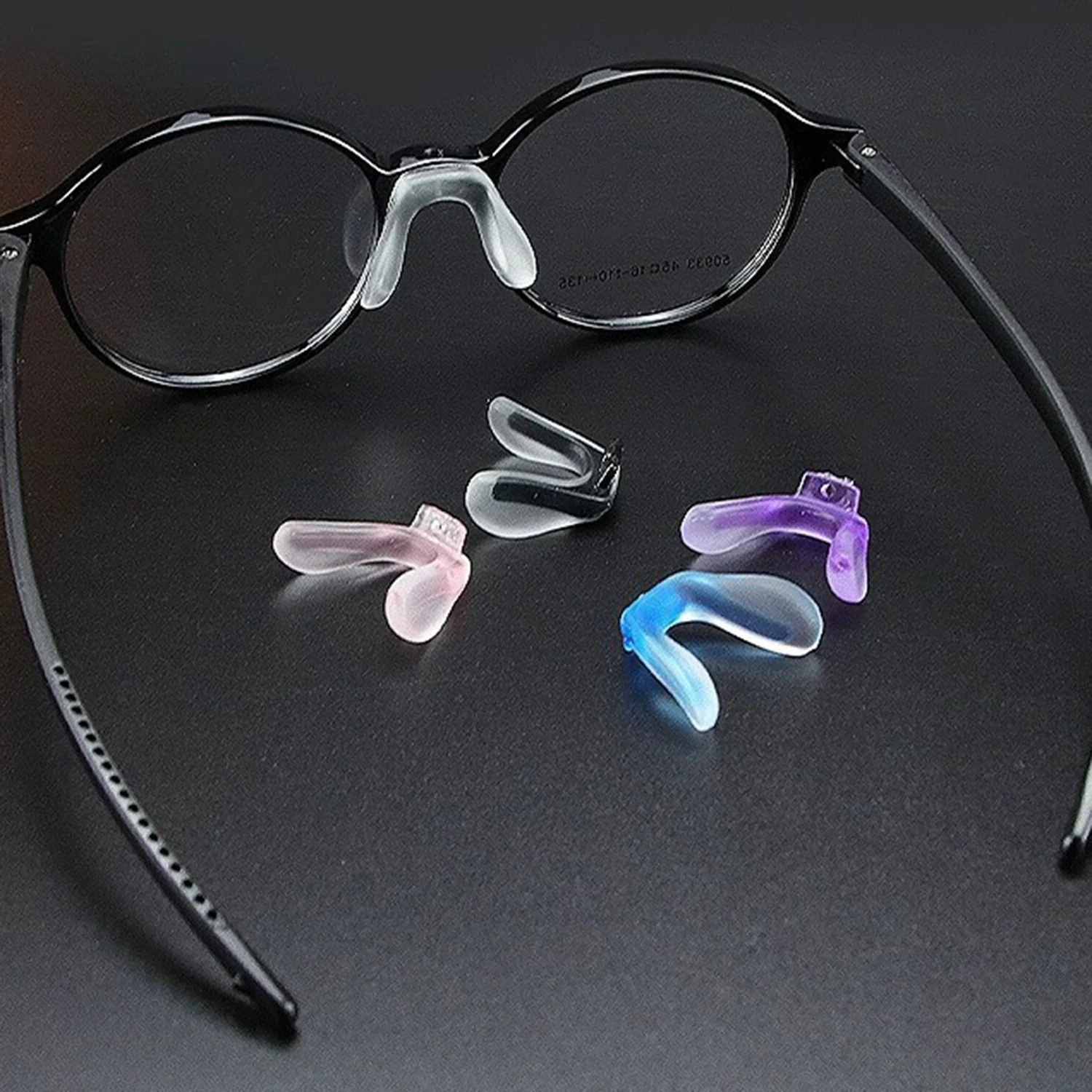 

Comfort U Silicone Conjoined Siamese Saddle Eyeglass Soft Nose Pads for Insert On Glasses Translucent Anti-Slip Nose Pad