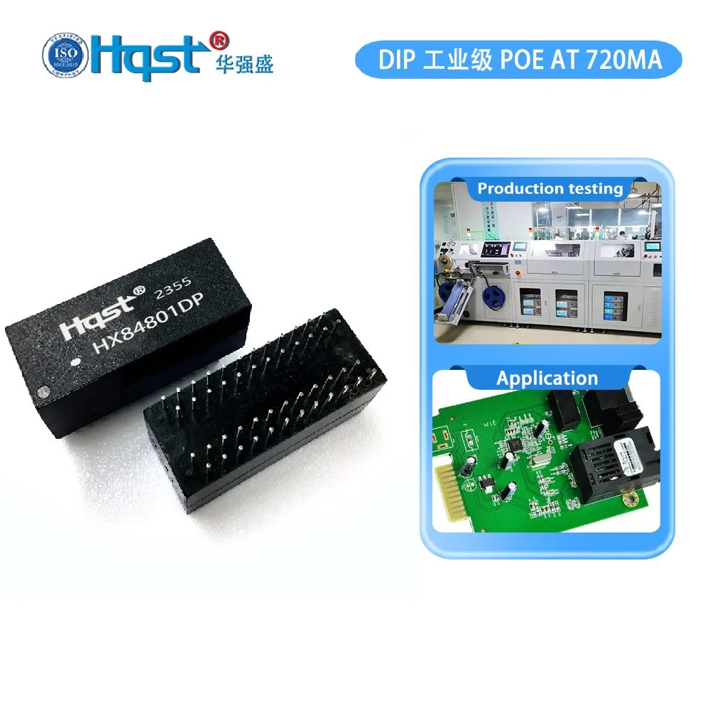 HQST HX84801DP 100Mbps RJ45 Ethernet Transformador Magnético ModuleDIP12-PinVertical, Filtro de Rede para Router/Switch/Dispositivos LAN