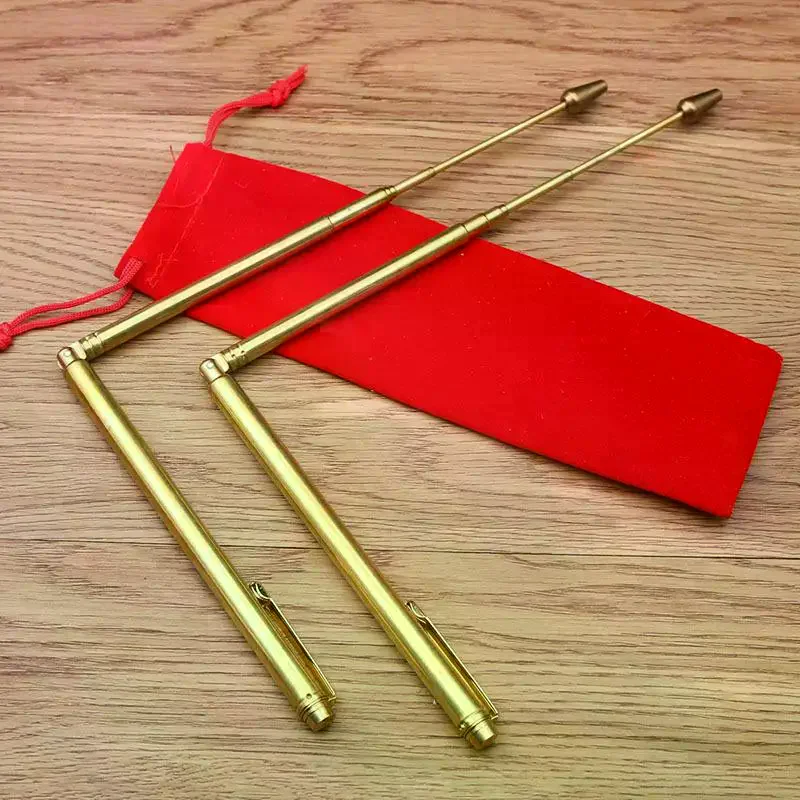 Brass Stainless Steel Dowsing Rods: Upgraded Flexible Rotation Tool Detect Golden Water