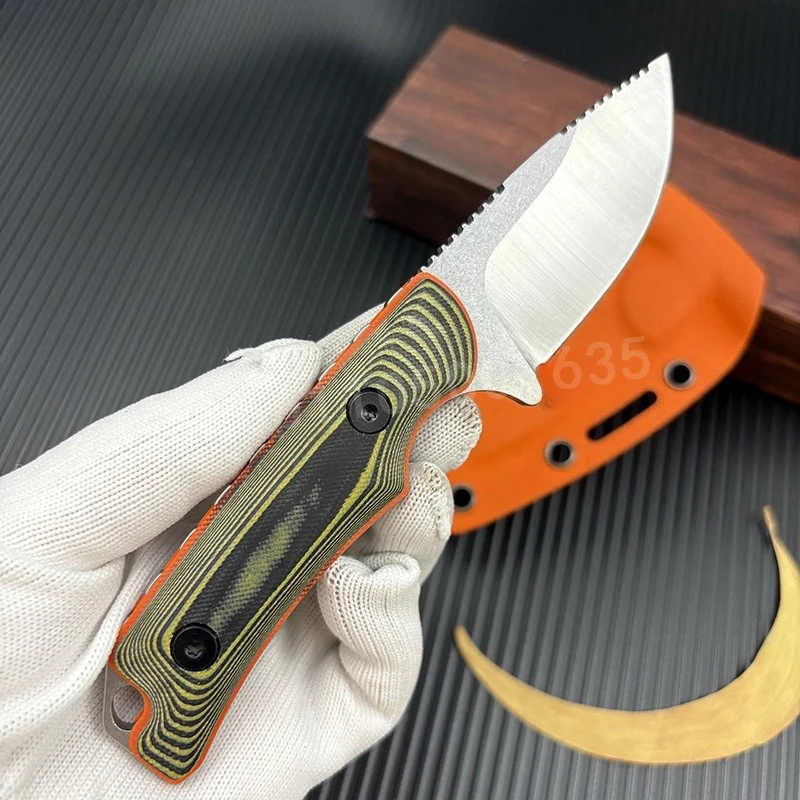 

Тактический нож BM 15017 с прямым лезвием из стали 8Cr13Mov, двухцветной рукоятью G10, портативный, для выживания, в подарок мужчинам