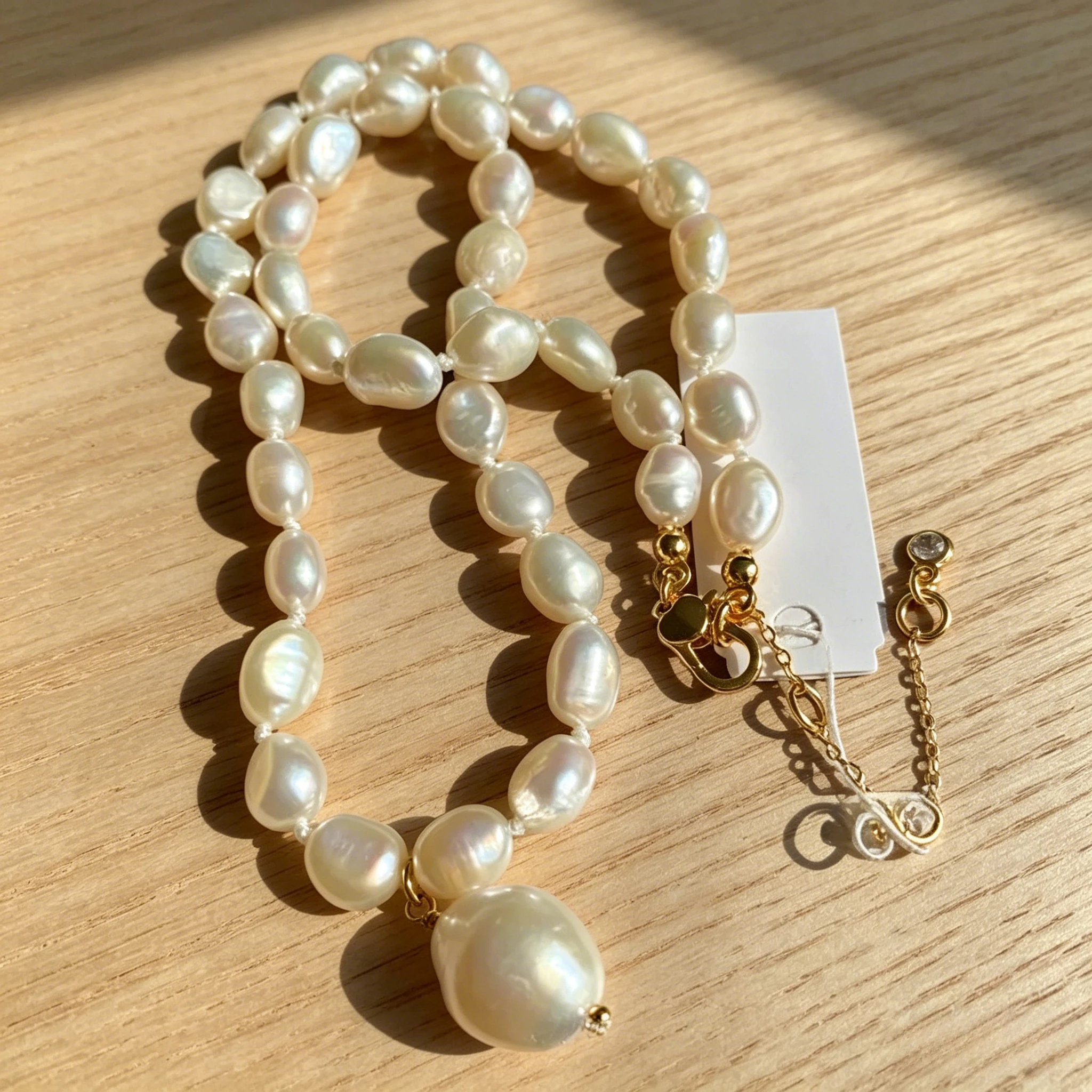 VKVVA Early Spring Minimalist Baroque Irregular Pearl Jewelry Set, Elegant Fresh Bracelet Necklace Accessories for Women Gifts