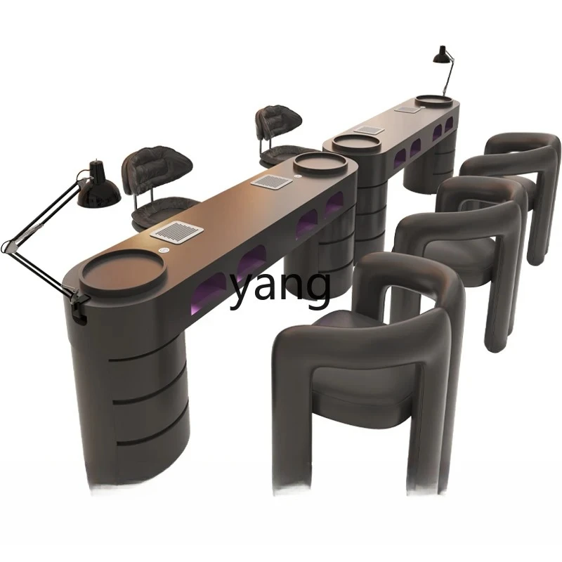 LMMM vacuum cleaner manicure table and chair set with socket full set manicure table