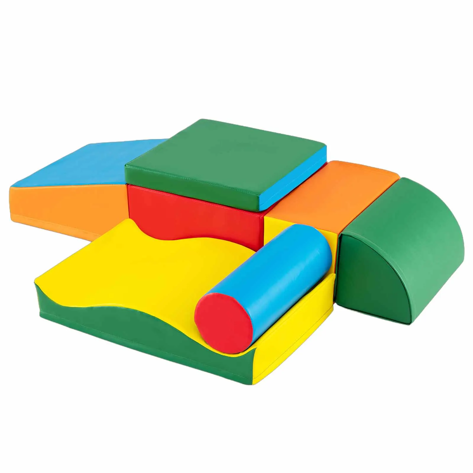 7-Piece Foam Building Blocks, Soft Building Blocks for Romping and Climbing, Giant Foam Building Blocks