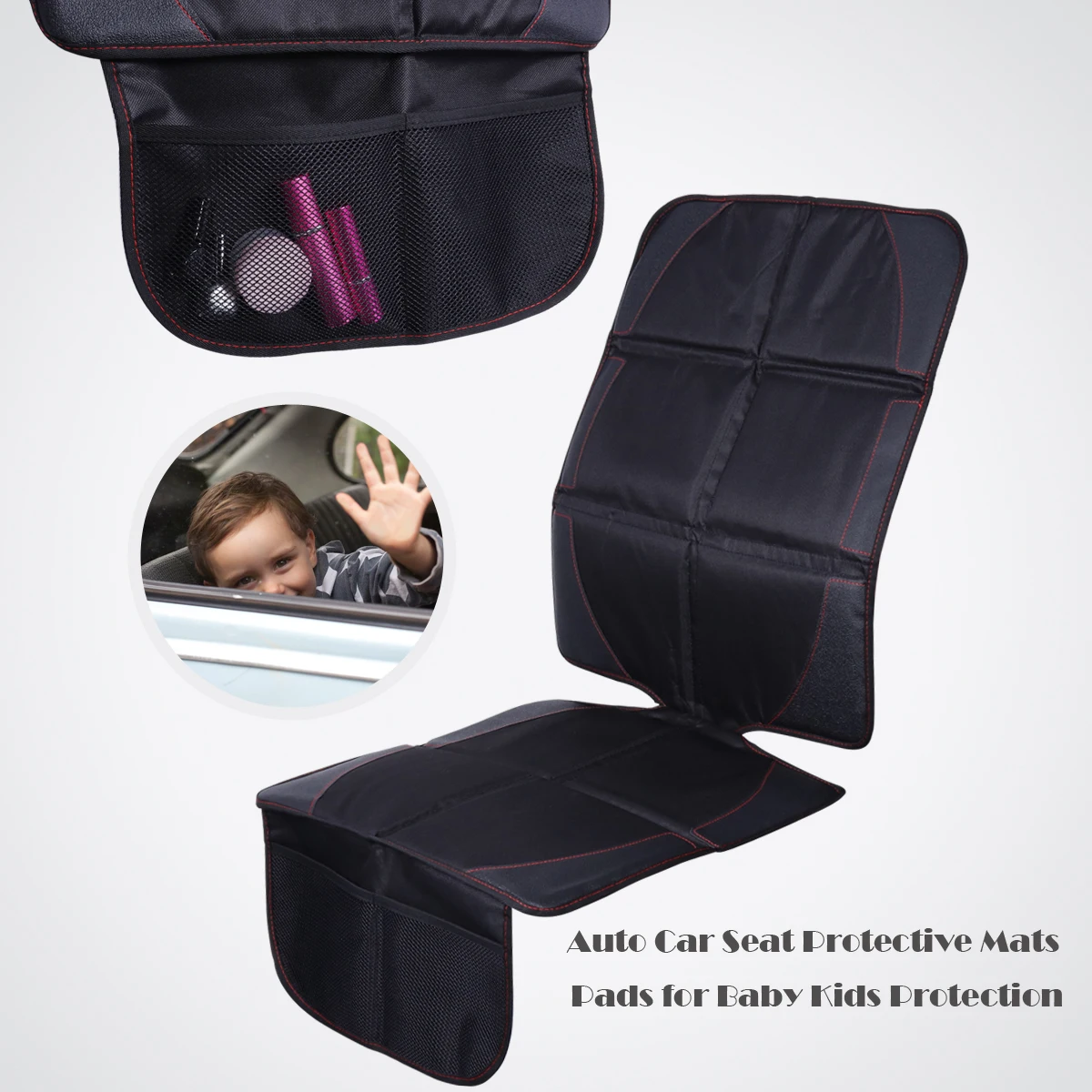 

Mat For Baby Auto Protector Dirt Water Repellent Uv Resistant Comfortable Touch Washable With Storage Pockets Travel Tools