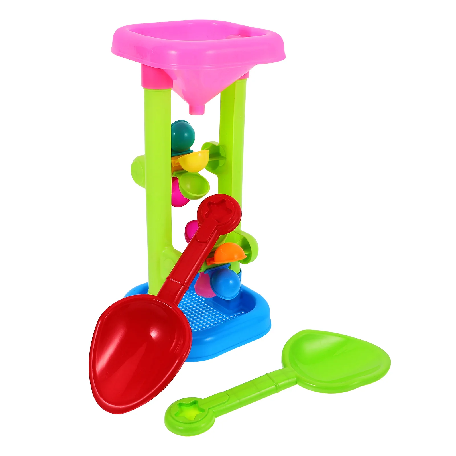 Toy Set Sandbox Hourglass Child Baby Kids Toys Beach Water Wheel Plastic Sifting Funnel Table for