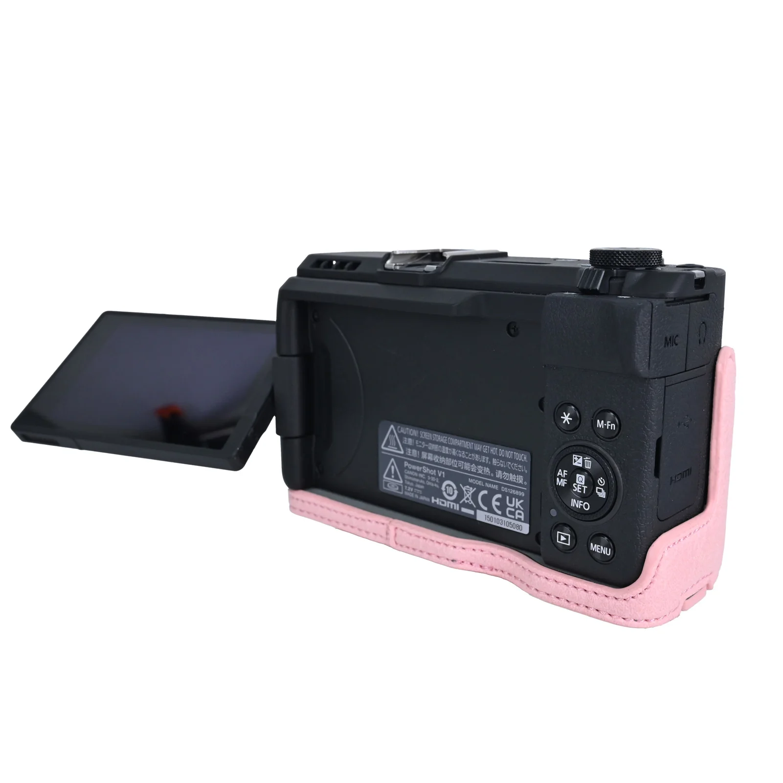 نصف حافظة جلدية لقبضة حماية كاميرا Canon PowerShot V1