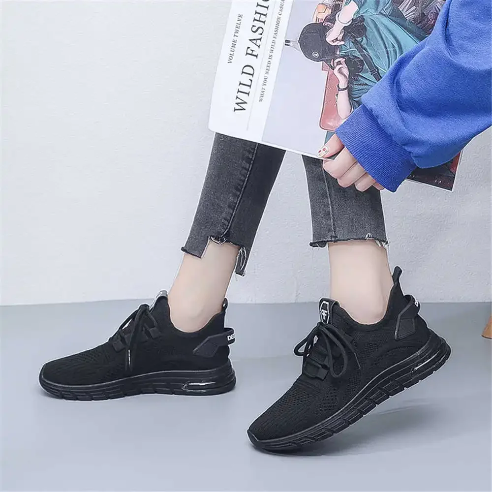 Lace Up 37-38 Women's Lux Sneakers Flats Factory Shoes Tenis Fashion Sports New Season Global Brands Factory Sapa Maker