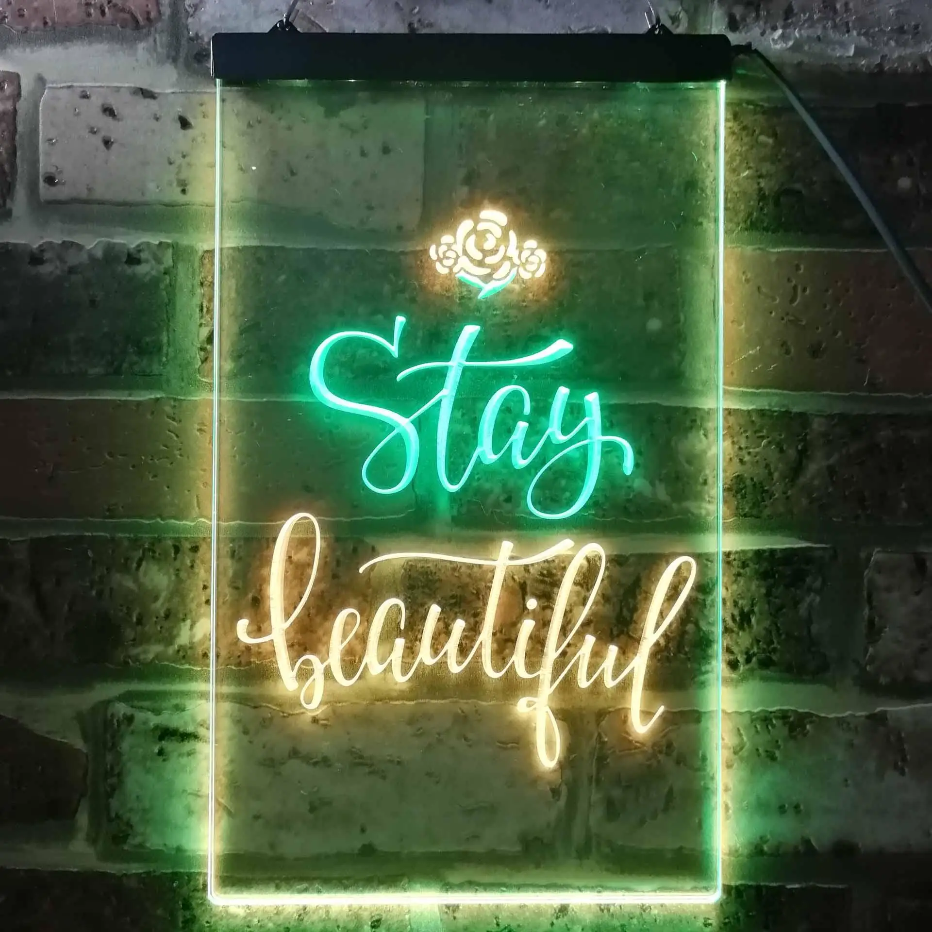Stay Beautiful Room Decoration Dual Color Led Neon Sign st6-i3483