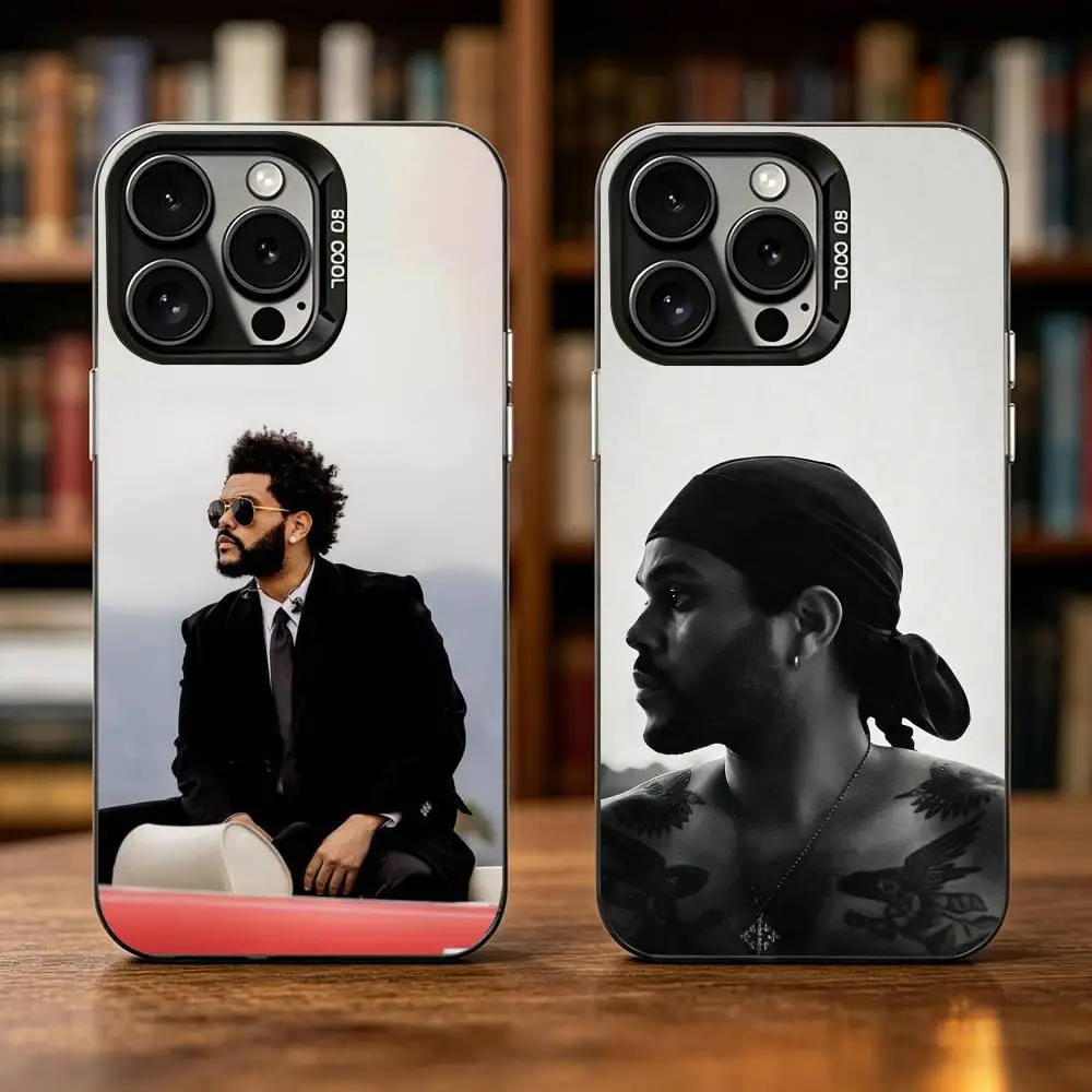 

Singer The Weeknd Phone Case For iPhone 17,16,15,14,13,12,11 Plus,Pro Max,XS,Colorful Silver Black Cover
