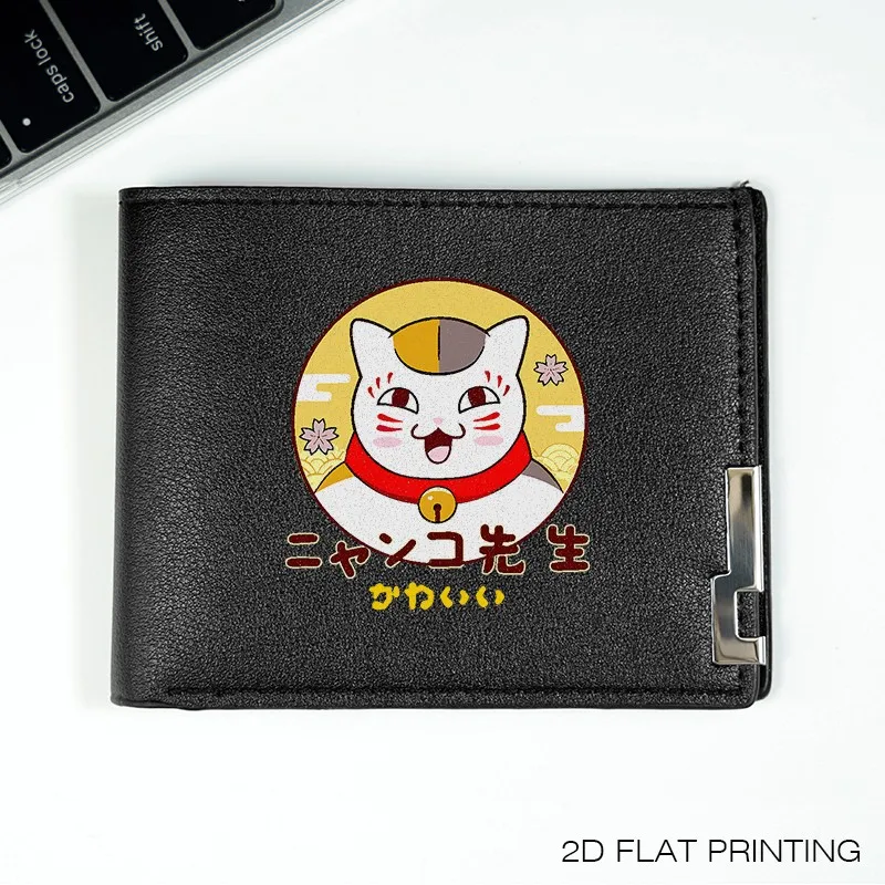 니앙코 선생님 마네키 네코 PU 지갑 미니멀리스트 비즈니스 디자인 가볍고 내구성이 뛰어난 일상 사용 패셔너블한 남성용 컴팩트 지갑