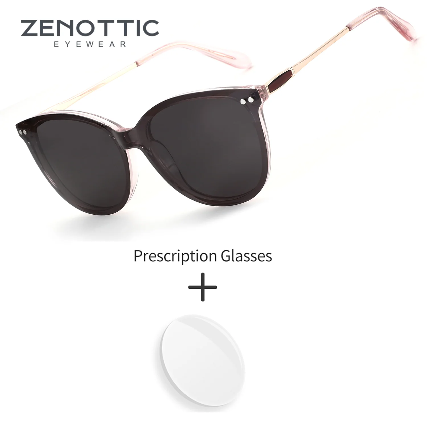 

Солнцезащитные очки ZENOTTIC (размер S) с магнитными клипсами из ацетата для женщин, корректирующие очки-бабочки для женщин