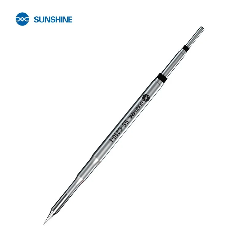 SUNSHINE SS-210 RELIFE GVM C210 IS I K Series Soldering Iron Tips Curve Sharp Blade for JBC Original T210 Handle Welding Station