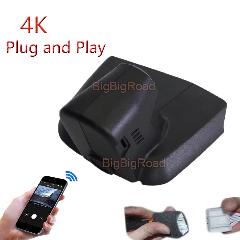 4K Plug And Play For Tesla Model S P85 2014 2015 Car Video Recorder APP Control Car Wifi DVR Dash Cam Camera Black Box