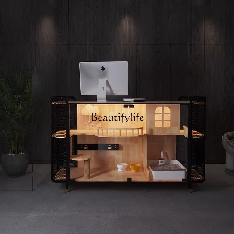 LD30 * Роскошное многослойное кошачье гнездо из цельного дерева большого пространства, большое домашнее домашнее гнездо с интегрированным туалетом LD30 * Роскошное многослойное кошачье гнездо из цельного дерева большого пространства, большое домашнее домашнее гнездо с интегрированным туалетом