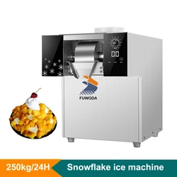 Commercial 250kg/days Bingsu Machine Snowflake Ice Maker Ice Shaver Snow Cone Ice Crusher Machine Europe Snowflake Ice Machine