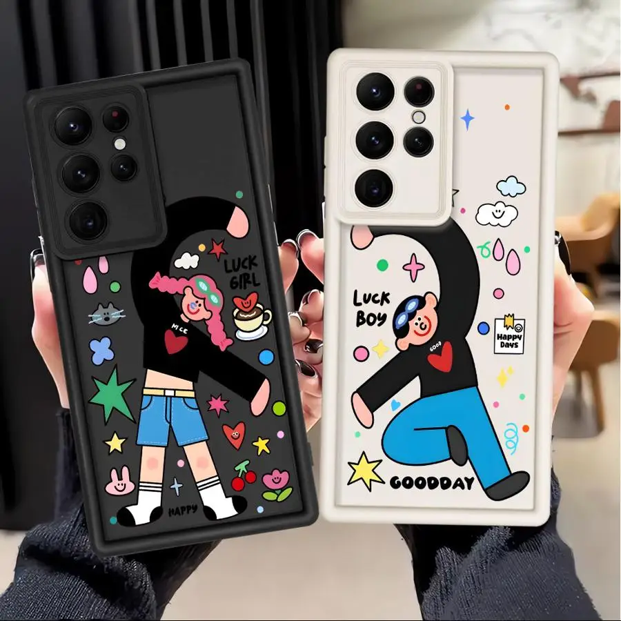 Cartoon Character Case for Samsung Galaxy S24Ultra S20FE S24 Plus S23 FE S25 Ultra S21 Edge S22 Phone Cover